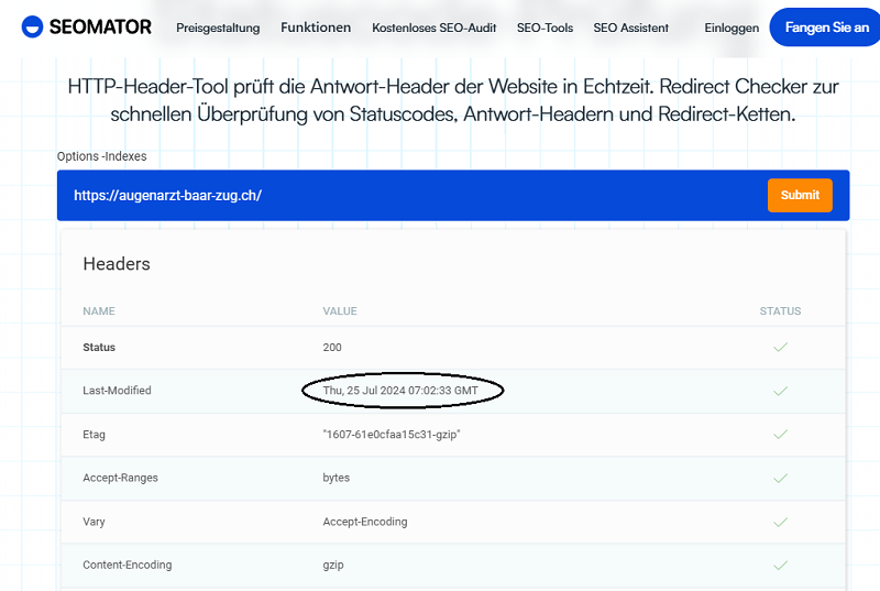 SEOMATOR - HTTP Header Tool